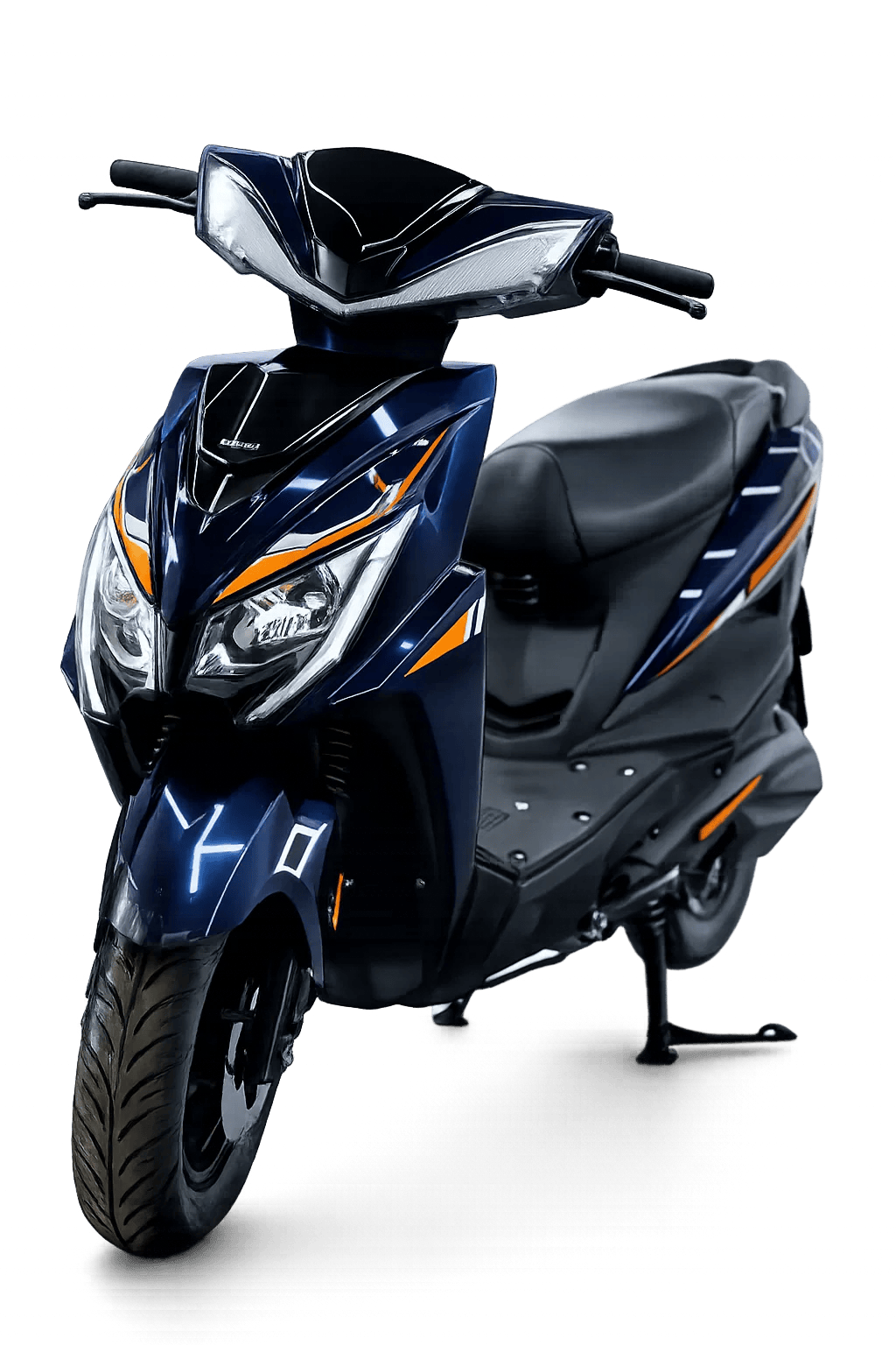 Blue Dream EV G80 Spark Classic Style electric scooter with LED lights on black background